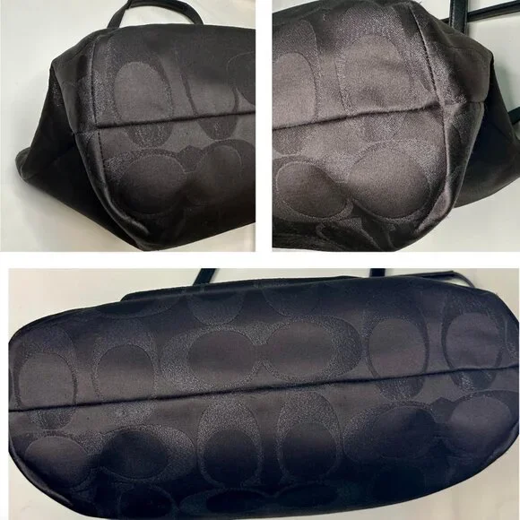 SOLD NWT COACH Campbell Belle Signature Lurex Carryall Shoulder Tote Black 26246 - Picture 15 of 16